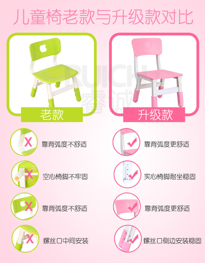 儿童高档塑料升降椅