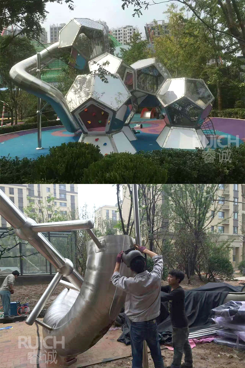 户外游乐不锈钢滑梯